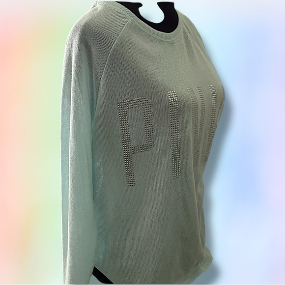 PINK Victoria's Secret Light Green Sweatshirt - Picture 3 of 6